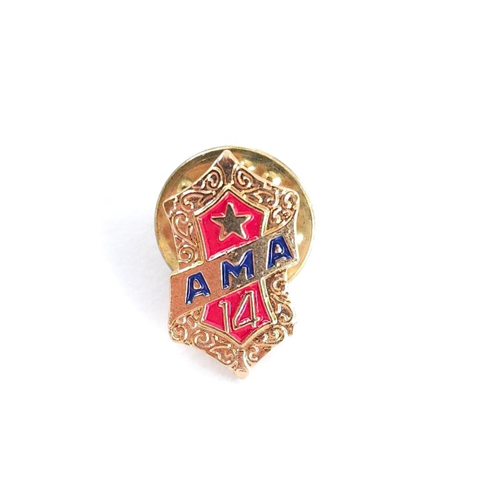 Vintage AMA 14 Year Member Pin American Motorcycle Association